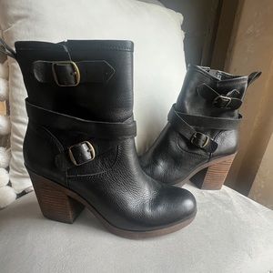Lucky Brand Black Leather Boots-Size 8.5M EUC